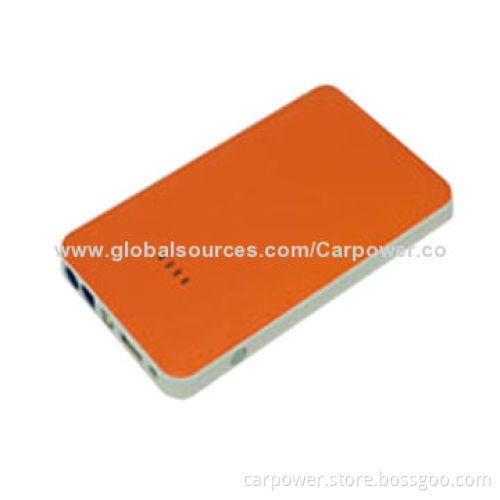 Mini Car Jump Starters, Start 12V Vehicle, 7,500mAh, Fit for Mobile, MP3/MP4 Player